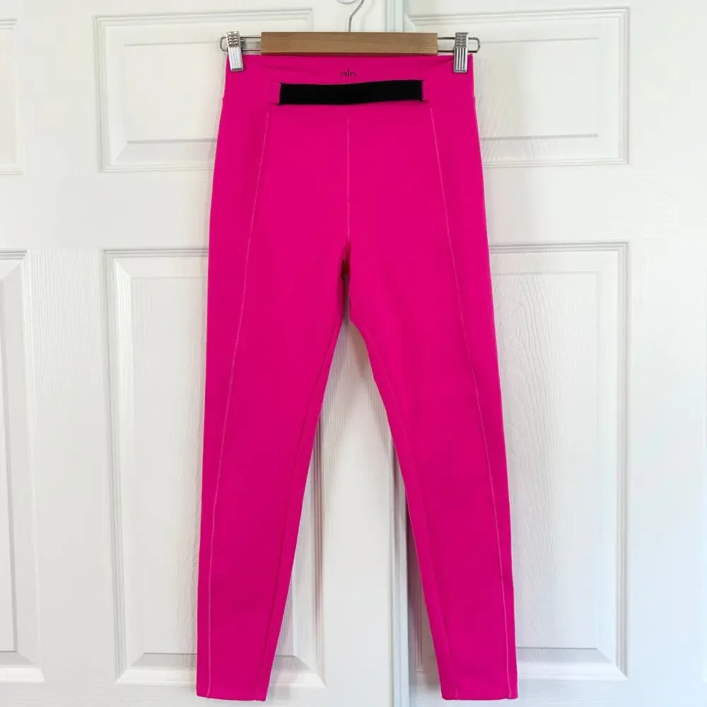 Alo Yoga High Waist 7/8 Visionary Athletic Legging Neon Pink Size Small
